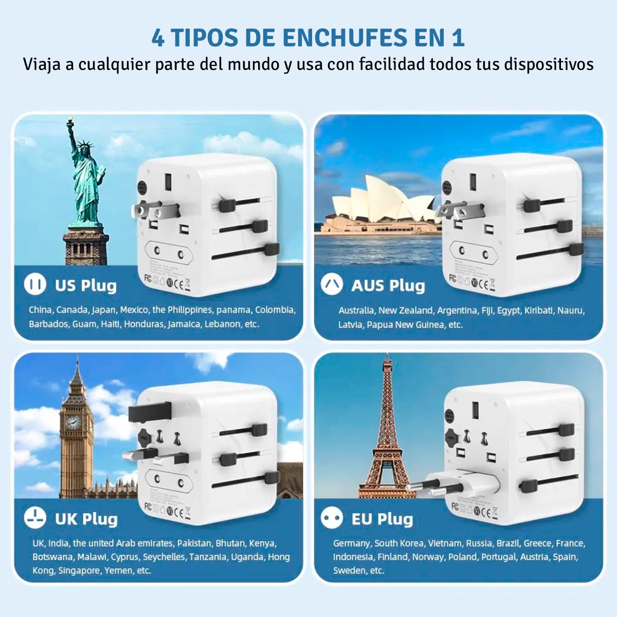 Miniatura 5 de Adaptador Enchufe Universal RP-U23